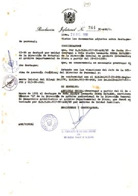 Resolución Jefatural N° 264-1990/AGN/J