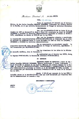 Resolución Directoral N° 041/83-AGN/OA