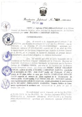 Resolución Jefatural N° 427-2000/AGN/J