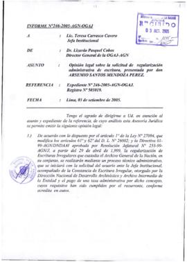 INFORME 246-2005-AGN-OGAJ