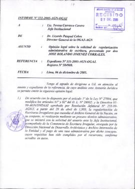 INFORME 331-2005-AGN-OGAJ