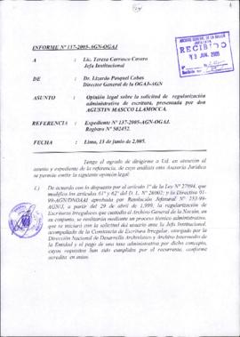 INFORME 137-2005-AGN-OGAJ