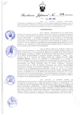 Resolución Jefatural N° 109-2004-AGN/J