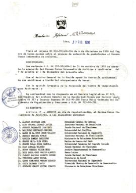 Resolución Jefatural N° 242-1990/AGN/J