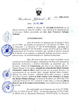 Resolución Jefatural N° 333-2006-AGN/J