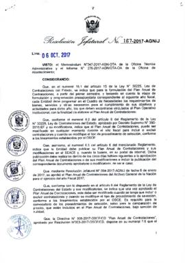 Resolución Jefatural N° 167-2017-AGN/J