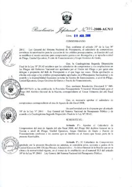 Resolución Jefatural N° 304-2008-AGN/J