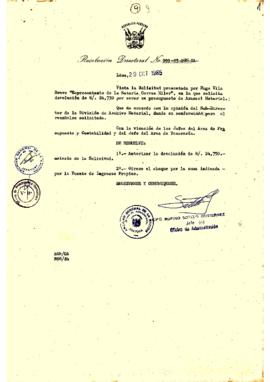 Resolución Directoral N° 99-85-AGN/OA