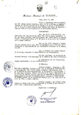 Resolución Directoral N° 57-85-AGN/OA