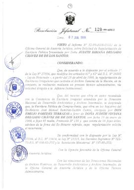 Resolución Jefatural N° 128-1999/AGN/J