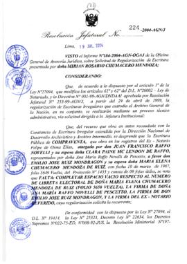 Resolución Jefatural N° 224-2004-AGN/J