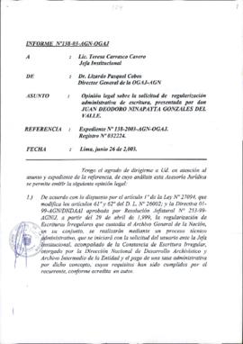 INFORME 138-2003-AGN-OGAJ