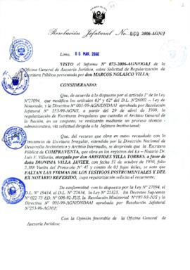 Resolución Jefatural N° 069-2006-AGN/J