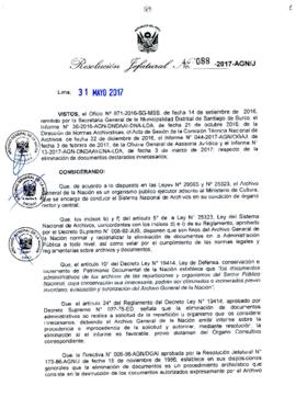 Resolución Jefatural N° 088-2017-AGN/J