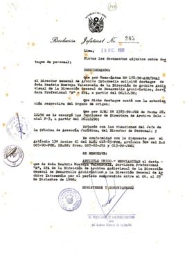 Resolución Jefatural N° 265-1990/AGN/J