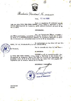 Resolución Directoral N° 39-86-AGN/OA