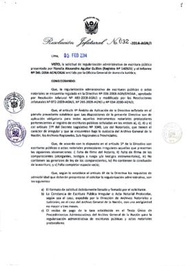 Resolución Jefatural N° 032-2014-AGN/J