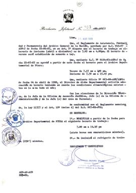 Resolución Jefatural N° 053-1988/AGN/J