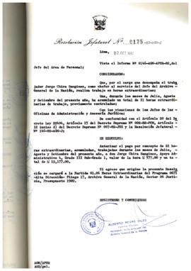 Resolución Jefatural N° 175-1982/AGN/J