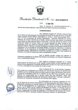 Resolución Directoral N° 020-2015-AGN/OTA
