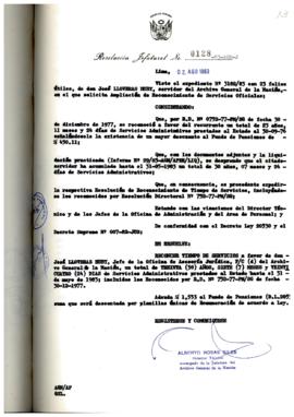 Resolución Jefatural N° 128-1983/AGN/J