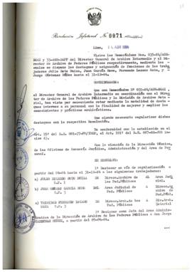 Resolución Jefatural N° 071-1984/AGN/J