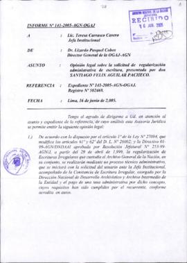 INFORME 141-2005-AGN-OGAJ