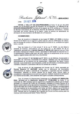 Resolución Jefatural N° 215-2016-AGN/J