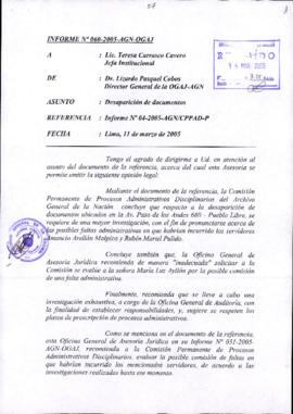 INFORME 060-2005-AGN-OGAJ
