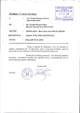 INFORME 146-2003-AGN-OGAJ