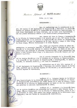 Resolución Jefatural N° 182-1983/AGN/J