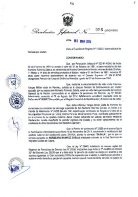 Resolución Jefatural N° 058-2015-AGN/J
