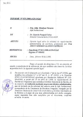 INFORME 025-2000-AGN-OGAJ