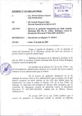 INFORME 165-2005-AGN-OGAJ
