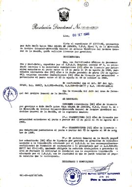 Resolución Directoral N° 89-86-AGN/OA