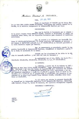 Resolución Directoral N° 058/83-AGN/OA