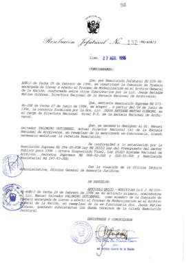 Resolución Jefatural N° 132-1996/AGN/J