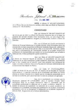Resolución Jefatural N° 360-2007-AGN/J