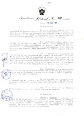 Resolución Jefatural N° 101-1995/AGN/J