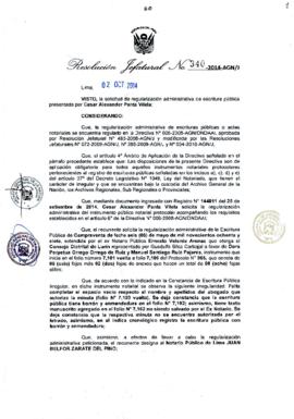 Resolución Jefatural N° 340-2014-AGN/J