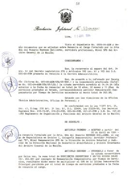 Resolución Jefatural N° 053-1994/AGN/J
