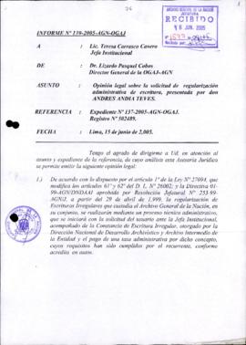 INFORME 139-2005-AGN-OGAJ
