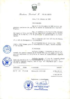 Resolución Directoral N° 003-89-AGN/OA