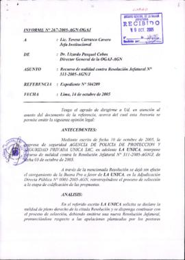 INFORME 267-2005-AGN-OGAJ