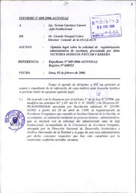 INFORME 049-2006-AGN/OGAJ