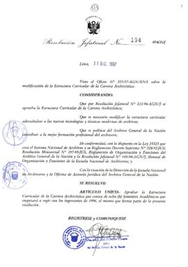 Resolución Jefatural N° 194-1997/AGN/J