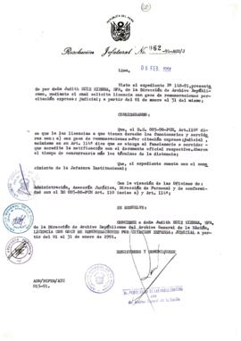 Resolución Jefatural N° 062-1991/AGN/J