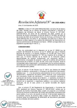 Resolución Jefatural N° 136-2020-AGN/J