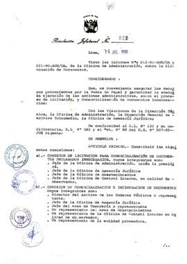 Resolución Jefatural N° 099-1990/AGN/J