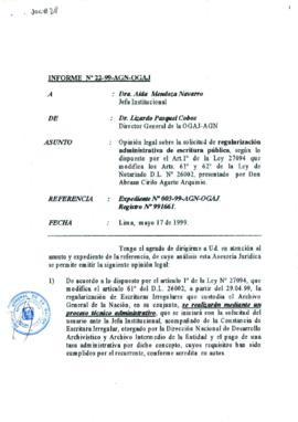INFORME 022-99-AGN-OGAJ